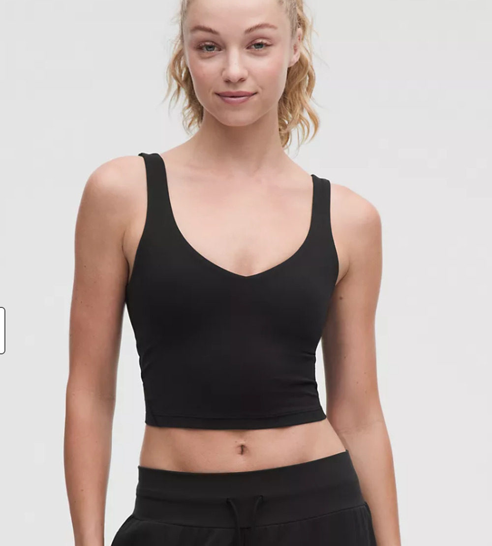 Lululemon Align Tank Top (Light Support, A/B Cup) Black Athleisure Women's Sz 6